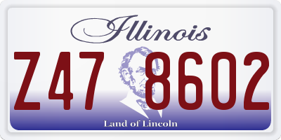 IL license plate Z478602