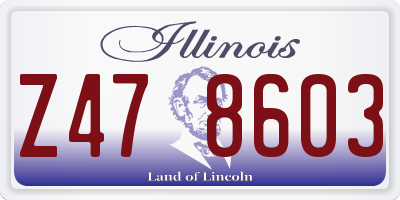 IL license plate Z478603