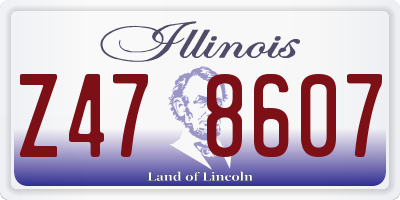 IL license plate Z478607