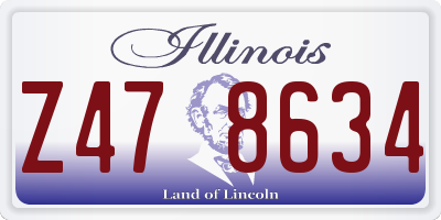 IL license plate Z478634