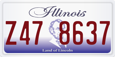 IL license plate Z478637