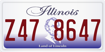 IL license plate Z478647