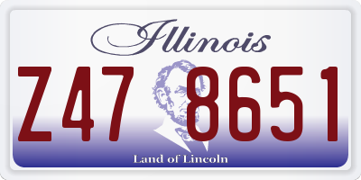 IL license plate Z478651