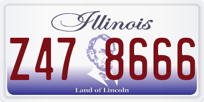 IL license plate Z478666