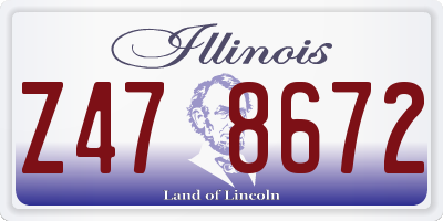IL license plate Z478672