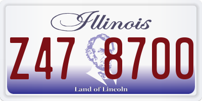 IL license plate Z478700