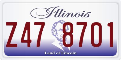 IL license plate Z478701