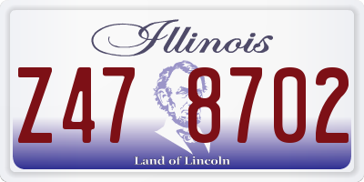 IL license plate Z478702