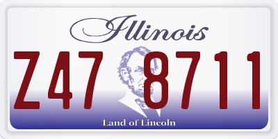 IL license plate Z478711