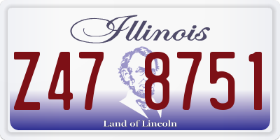 IL license plate Z478751