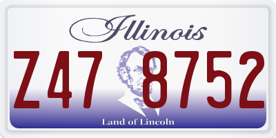 IL license plate Z478752