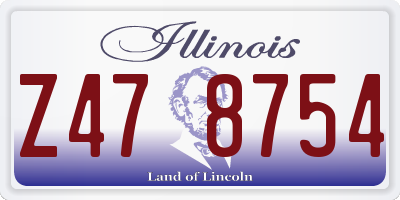 IL license plate Z478754