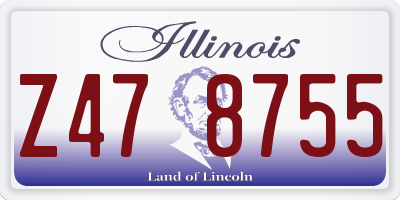 IL license plate Z478755