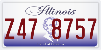 IL license plate Z478757