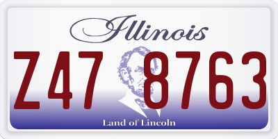 IL license plate Z478763