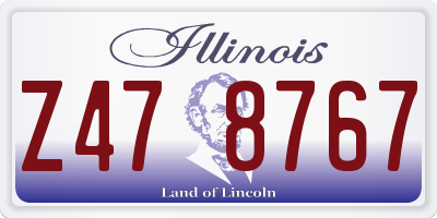 IL license plate Z478767