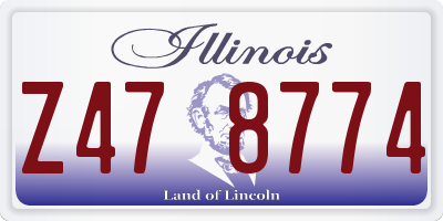 IL license plate Z478774