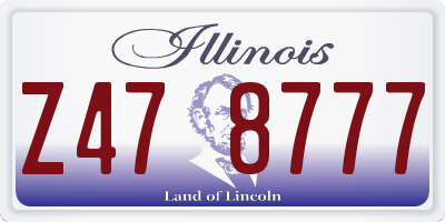 IL license plate Z478777