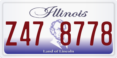 IL license plate Z478778