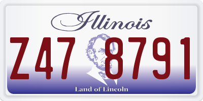 IL license plate Z478791