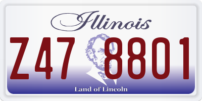 IL license plate Z478801