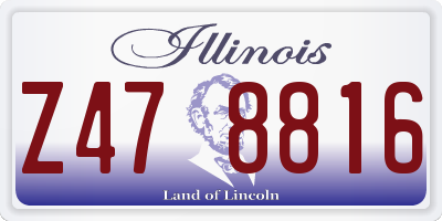 IL license plate Z478816