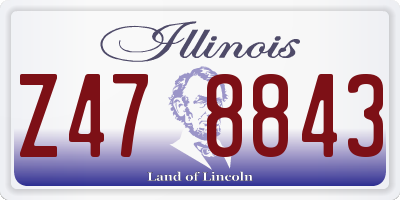 IL license plate Z478843
