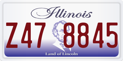 IL license plate Z478845