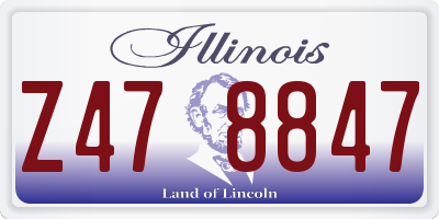 IL license plate Z478847