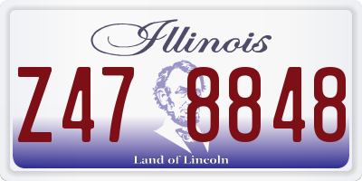 IL license plate Z478848