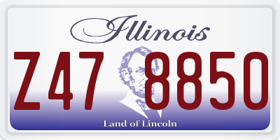 IL license plate Z478850