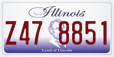 IL license plate Z478851