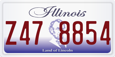 IL license plate Z478854