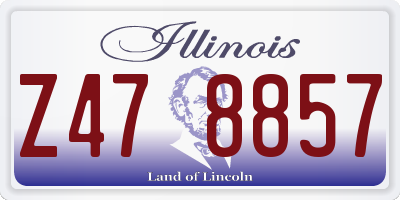IL license plate Z478857