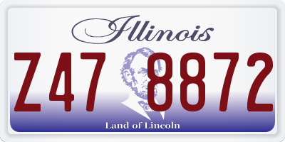 IL license plate Z478872