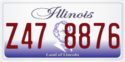 IL license plate Z478876