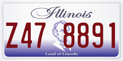 IL license plate Z478891
