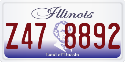 IL license plate Z478892