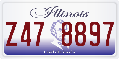 IL license plate Z478897