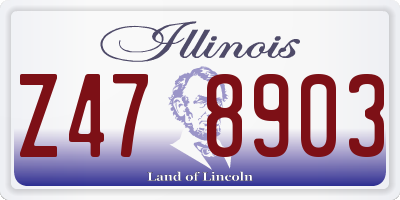 IL license plate Z478903