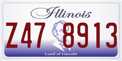 IL license plate Z478913
