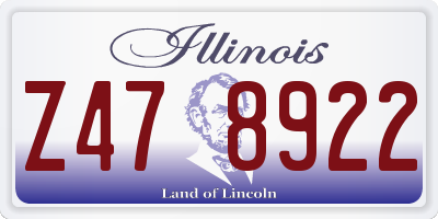 IL license plate Z478922