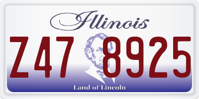 IL license plate Z478925