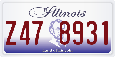 IL license plate Z478931