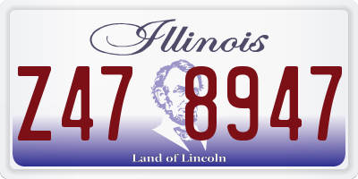 IL license plate Z478947
