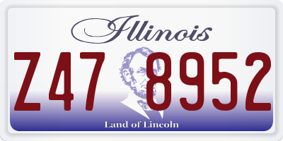 IL license plate Z478952