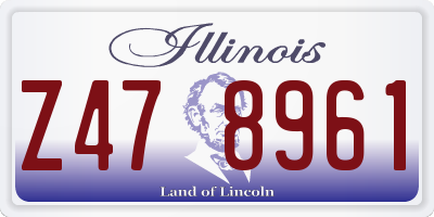 IL license plate Z478961
