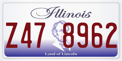 IL license plate Z478962