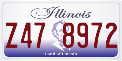 IL license plate Z478972