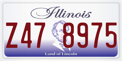 IL license plate Z478975